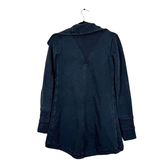 Lululemon Women's Size‎ 4 Heathered Blue Gratitude Wrap Sweatshirt Jacket - Picture 5 of 7